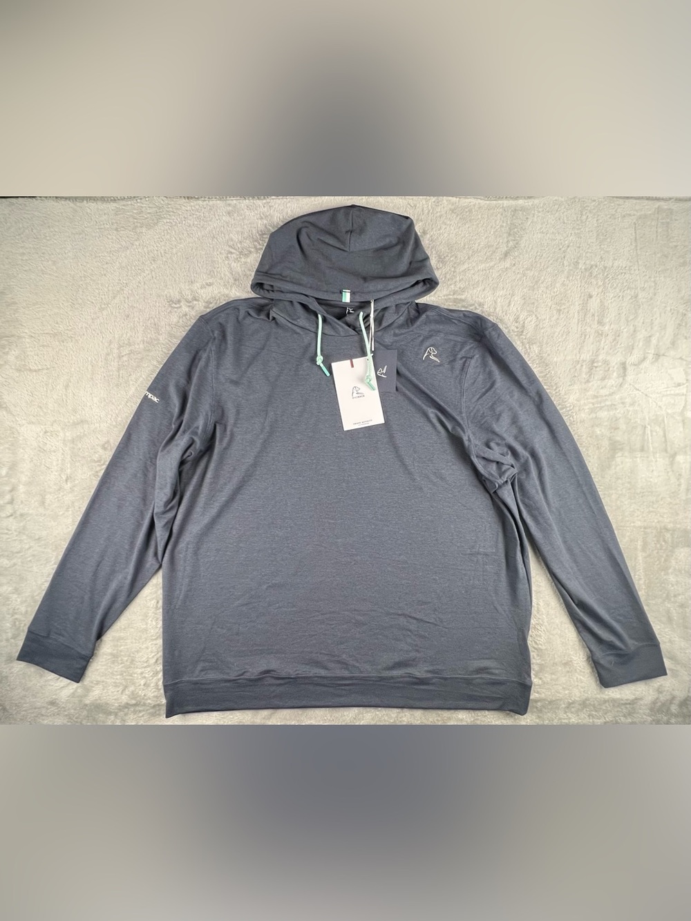 Rhoback Hesi Performance Hoodie Size 3XL Grey Heather Activewear Stretch Golf